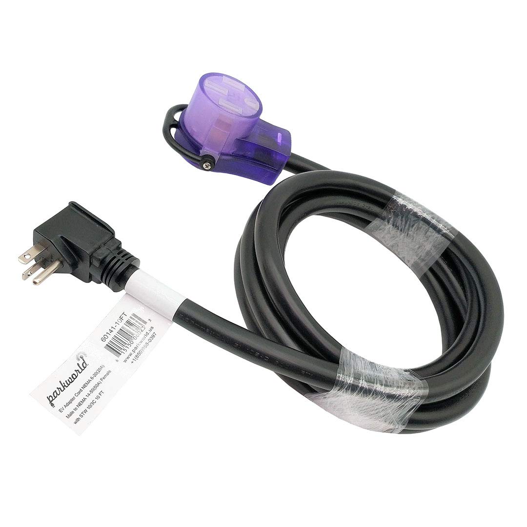 Parkworld 60141A NEMA 6-20P to 14-50R Tesla UMC EV Adapter Cord (for EV Charging only, NOT for RV) 10FT