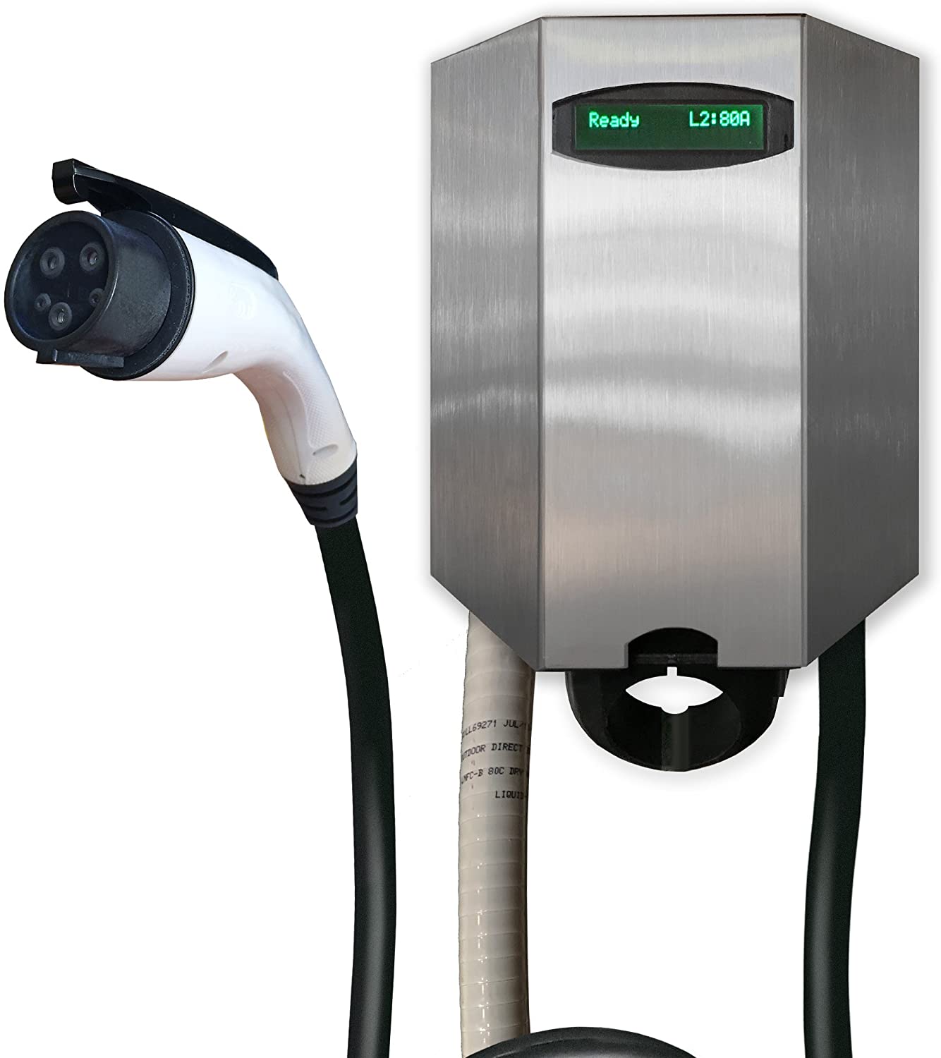 Buy Wall Wattz: EVSE, Level 2, 75 Amp Output, 25' J1772 charging cable w/ Cable Management System, Satin finish, Type 4X outdoor enclosure