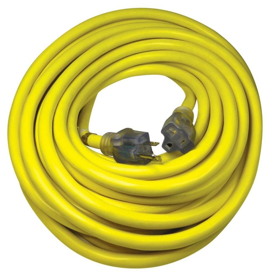 Buy Utilitech 50-ft 20-Amp 110-Volt 10-Gauge Yellow Outdoor Extension Cord